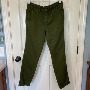 J. Crew Army Green Chino Khaki Petite Ankle Pant